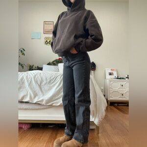 Levi's Dark Gray Straight Leg Jeans